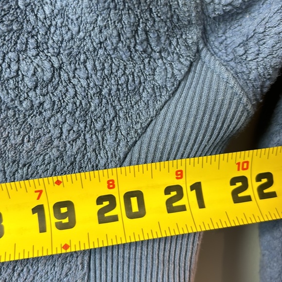 Aerie Cozy Good Vibes Oversized Crewneck Sweatshirt w/split sides, Blue size XS - Picture 8 of 9